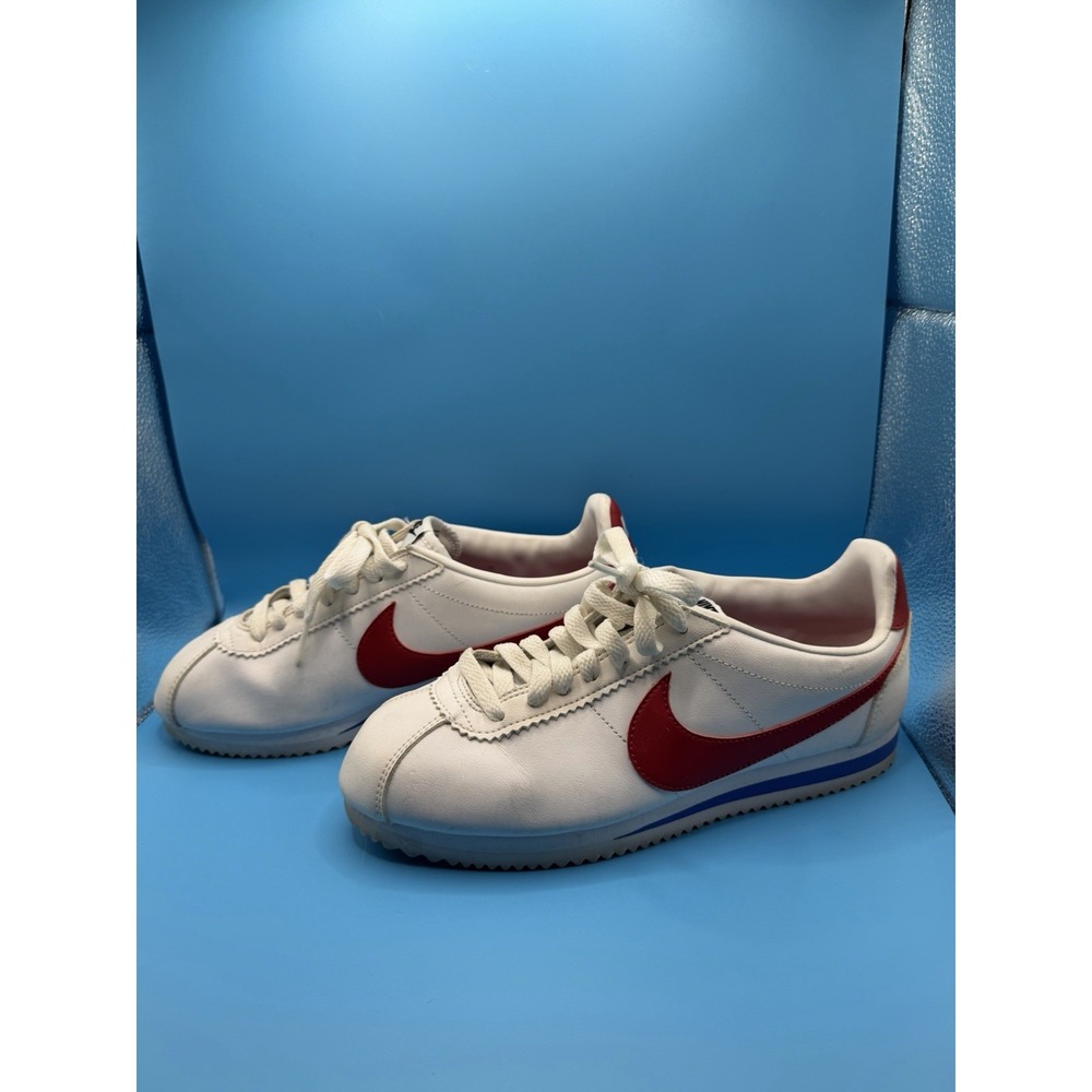 Nike Cortez Forest Gump White Red Blue Women's Size 8 Golf Shoes 807471-103